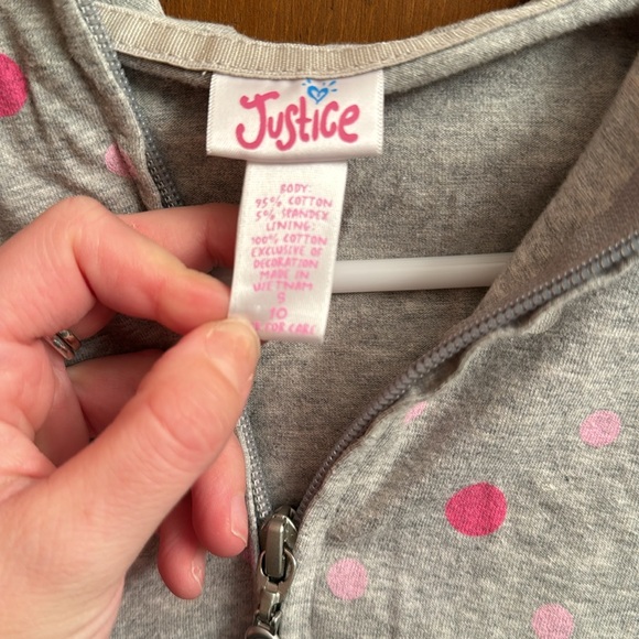 Justice zip up sweatshirt - Picture 3 of 5